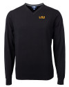 LSU Tigers Alumni Cutter & Buck Lakemont Tri-Blend Mens V-Neck Pullover Sweater Black Mannequin Thumbnail Image