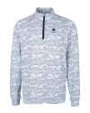 Penn State Nittany Lions Alumni Cutter & Buck Traverse Stretch Eco Camo Print Quarter Zip Mens Pullover Charcoal Mannequin Thumbnail Image