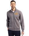 LSU Tigers Alumni Cutter & Buck Roam Epic Versatility Recycled Full Zip Mens Jacket Elemental Grey Front Thumbnail Image