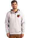 Baltimore Orioles Cooperstown Cutter & Buck Roam Epic Versatility Half Zip Recycled Mens Hooded Pullover Solitare Front Thumbnail Image