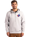 Montreal Expos Cooperstown Cutter & Buck Roam Epic Versatility Half Zip Recycled Mens Hooded Pullover Solitare Front Thumbnail Image