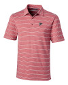 Atlanta Falcons Cutter & Buck Forge Epic Confidence Recycled Heathered Stripe Stretch Mens Polo Cardinal Red Mannequin Thumbnail Image