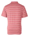Atlanta Falcons Cutter & Buck Forge Epic Confidence Recycled Heathered Stripe Stretch Mens Polo Cardinal Red Mannequin Back Thumbnail Image