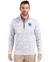 Kentucky Wildcats Alumni Cutter & Buck Traverse Stretch Eco Camo Print Quarter Zip Mens Big and Tall Pullover Charcoal Front Thumbnail Image