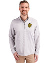 Missouri Tigers College Vault Cutter & Buck Virtue Eco Pique Micro Stripe Recycled Mens Big & Tall Quarter Zip Polished/White Front Thumbnail Image