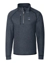 Penn State Nittany Lions Alumni Cutter & Buck Mainsail Sweater-Knit Mens Big and Tall Half Zip Pullover Jacket Liberty Navy Heather Mannequin Thumbnail Image