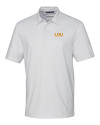 LSU Tigers Alumni Cutter & Buck Pike Double Dot Print Stretch Mens Polo White Mannequin Thumbnail Image
