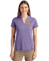 LSU Tigers Alumni Cutter & Buck Forge Eco Heathered Stretch Womens Blade Top College Purple Heather Front Thumbnail Image