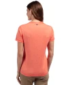 Clemson Tigers Alumni Cutter & Buck Forge Eco Heathered Stretch Womens Blade Top College Orange Heather Back Thumbnail Image