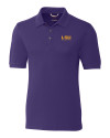 LSU Tigers Alumni Cutter & Buck Advantage Eco Tri-Blend Pique Mens Polo College Purple Mannequin Thumbnail Image