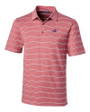 Buffalo Bills Cutter & Buck Forge Epic Confidence Recycled Heathered Stripe Stretch Mens Polo Cardinal Red Mannequin Thumbnail Image
