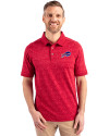Buffalo Bills Cutter & Buck Advantage Tri-Blend Space Dye Mens Polo Dark Cardinal Red Front Thumbnail Image