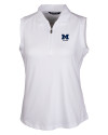 Michigan Wolverines Alumni Cutter & Buck Forge Stretch Womens Sleeveless Polo White Mannequin Thumbnail Image