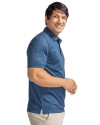 Michigan Wolverines Alumni Cutter & Buck Pike Double Dot Print Stretch Mens Big and Tall Polo Liberty Navy Side Thumbnail Image