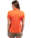 Oklahoma State Cowboys Alumni Cutter & Buck Prospect Eco Textured Stretch Recycled Womens Short Sleeve Polo College Orange Back Thumbnail Image