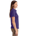LSU Tigers Alumni Cutter & Buck Prospect Eco Textured Stretch Recycled Womens Short Sleeve Polo College Purple Side Thumbnail Image