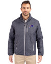 Buffalo Bills Cutter & Buck Rainier PrimaLoft® Mens Eco Insulated Full Zip Puffer Jacket Anthracite Melange Front Thumbnail Image