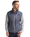 Buffalo Bills Cutter & Buck Rainier PrimaLoft® Mens Eco Insulated Full Zip Puffer Vest Anthracite Melange Front Thumbnail Image