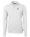 Penn State Nittany Lions Alumni Cutter & Buck Virtue Eco Pique Recycled Quarter Zip Mens Big & Tall Pullover White Mannequin Thumbnail Image