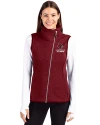 Louisville Cardinals Alumni Cutter & Buck Mainsail Sweater Knit Womens Asymmetrical Vest Cardinal Red Heather Front Thumbnail Image