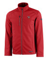Louisville Cardinals College Vault Cutter & Buck Evoke Softshell Recycled Full Zip Mens Jacket Cardinal Red Mannequin Thumbnail Image