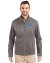 View image 7: Kentucky Wildcats Alumni Cutter & Buck Evoke Recycled Honeycomb Fleece Mens Full Zip Jacket Elemental Grey Front