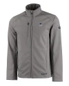 View image 7: Penn State Nittany Lions Alumni Cutter & Buck Evoke Recycled Honeycomb Fleece Mens Full Zip Jacket Elemental Grey Mannequin