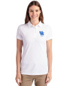 Kentucky Wildcats Alumni Cutter & Buck Advantage Eco Tri-Blend Pique Womens Polo White Front Thumbnail Image