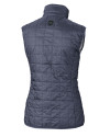 Penn State Nittany Lions Alumni Cutter & Buck Rainier PrimaLoft® Womens Eco Insulated Full Zip Puffer Vest Anthracite Melange Mannequin Back Thumbnail Image