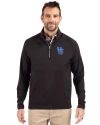 Kentucky Wildcats Alumni Cutter & Buck Adapt Eco Knit Hybrid Recycled Mens Quarter Zip Black Front Thumbnail Image