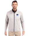 Florida Gators Alumni Cutter & Buck Adapt Eco Knit Hybrid Recycled Mens Big & Tall Full Zip Jacket Polished Medium Gray Front Thumbnail Image
