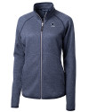 Penn State Nittany Lions Alumni Cutter & Buck Mainsail Sweater-Knit Womens Full Zip Jacket Liberty Navy Heather Mannequin Thumbnail Image