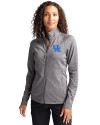 Kentucky Wildcats Cutter & Buck Adapt Eco Knit Heather Recycled Womens Full Zip Black Heather Front Thumbnail Image