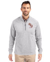 Florida State Seminoles Alumni Cutter & Buck Adapt Eco Knit Heather Mens Big & Tall Quarter Zip Pullover Polished Heather Front Thumbnail Image