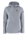 Louisville Cardinals College Vault Cutter & Buck Evoke Softshell Recycled Full Zip Womens Jacket CONCRETE Mannequin Thumbnail Image