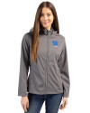 Kentucky Wildcats Alumni Cutter & Buck Evoke Softshell Recycled Full Zip Womens Jacket Elemental Grey Front Thumbnail Image
