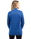 Akron RubberDucks Clique Helsa Performance Womens Full Zip Knit Jacket Royal Blue Back Thumbnail Image