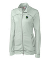 Hillsboro Hops Clique Helsa Performance Womens Full Zip Knit Jacket Light Grey Mannequin Thumbnail Image