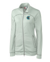 Charlotte Knights Clique Helsa Performance Womens Full Zip Knit Jacket Light Grey Mannequin Thumbnail Image