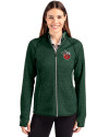 Fort Wayne TinCaps Cutter & Buck Mainsail Full Zip Hooded Womens Jacket Hunter Heather Front Thumbnail Image