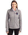Binghamton Rumble Ponies Cutter & Buck Mainsail Full Zip Hooded Womens Jacket Polished Heather Front Thumbnail Image