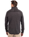 Texas Longhorns Alumni Cutter & Buck Mainsail Sweater-Knit Mens Big and Tall Half Zip Pullover Jacket Charcoal Heather Back Thumbnail Image