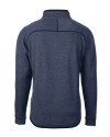 Texas Longhorns Alumni Cutter & Buck Mainsail Sweater-Knit Mens Big and Tall Half Zip Pullover Jacket Liberty Navy Heather Mannequin Back Thumbnail Image