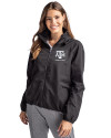 Texas A&M Aggies Alumni Cutter & Buck Charter Eco Recycled Womens Full-Zip Jacket Black Front Thumbnail Image