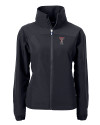 Texas Tech Red Raiders Alumni Cutter & Buck Charter Eco Recycled Womens Full-Zip Jacket Black Mannequin Thumbnail Image