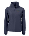 Texas Longhorns Alumni Cutter & Buck Charter Eco Recycled Womens Full-Zip Jacket Navy Blue Mannequin Thumbnail Image