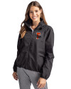 Fresno Grizzlies Cutter & Buck Charter Eco Recycled Womens Full-Zip Jacket Black Front Thumbnail Image
