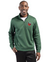 Fort Wayne TinCaps Clique Lift Eco Performance Half Zip Unisex Pullover Bottle Green Front Thumbnail Image