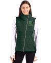 Dayton Dragons Cutter & Buck Mainsail Sweater Knit Womens Asymmetrical Vest Hunter Heather Front Thumbnail Image
