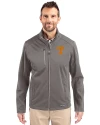 Tennessee Volunteers Cutter & Buck Evoke Softshell Recycled Full Zip Mens Jacket Elemental Grey Front Thumbnail Image